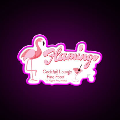 Flamingo Cocktail Lounge Cocktail Bar Decor Led Neon Sign Rgb Color - Shineneon