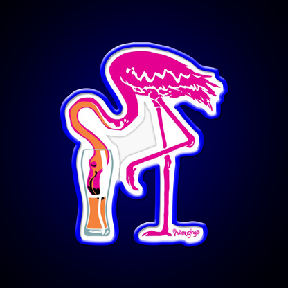 Flamingo Ing Going Gone Beer Bar Decor Led Neon Sign Rgb Color - LED neon sign view 5