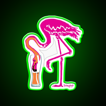 Flamingo Ing Going Gone Beer Bar Decor Led Neon Sign Rgb Color - LED neon sign view 8