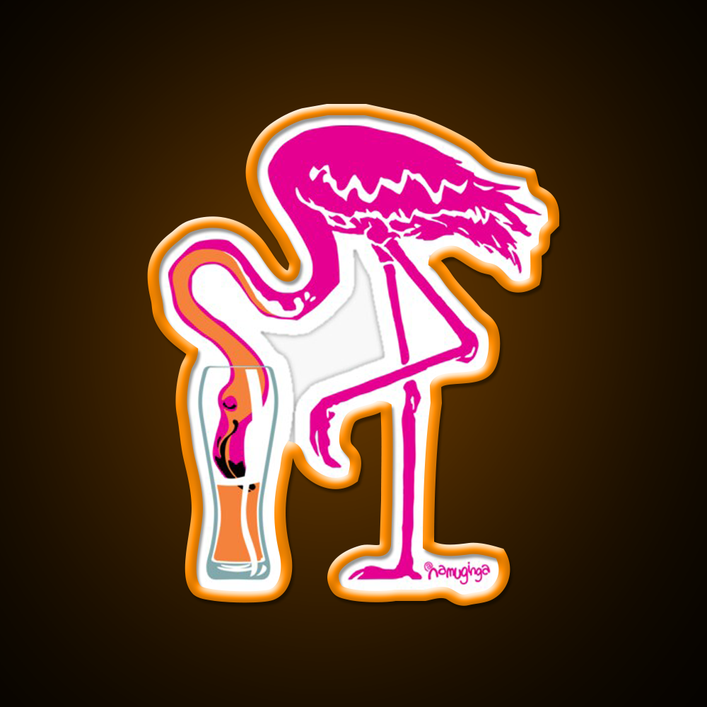 Flamingo Ing Going Gone Beer Bar Decor Led Neon Sign Rgb Color - LED neon sign view 6