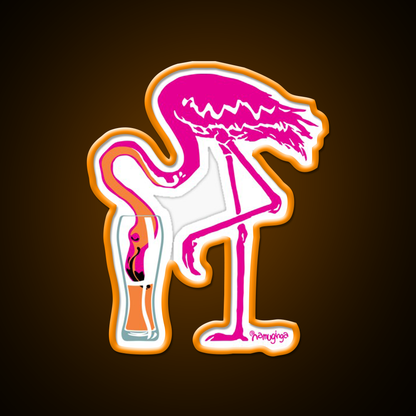 Flamingo Ing Going Gone Beer Bar Decor Led Neon Sign Rgb Color - LED neon sign view 6