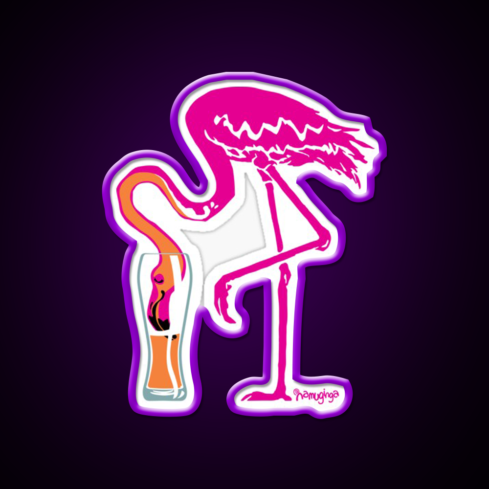Flamingo Ing Going Gone Beer Bar Decor Led Neon Sign Rgb Color - LED neon sign view 9