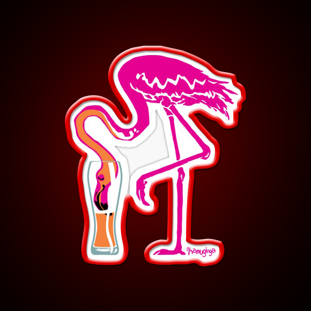 Flamingo Ing Going Gone Beer Bar Decor Led Neon Sign Rgb Color
