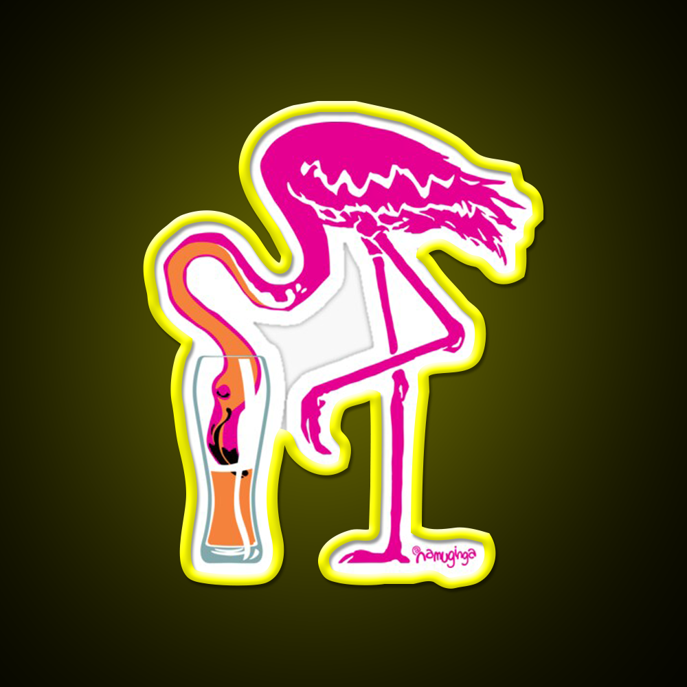 Flamingo Ing Going Gone Beer Bar Decor Led Neon Sign Rgb Color - LED neon sign view 7