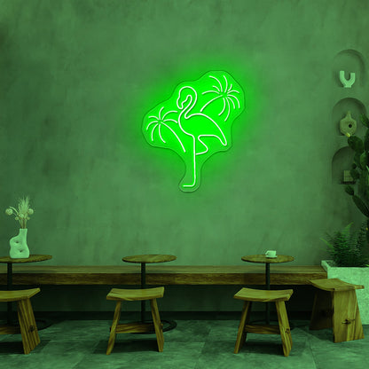 Flamingo Neon Sign Tropical Neon Sign For A Bar - Shineneon