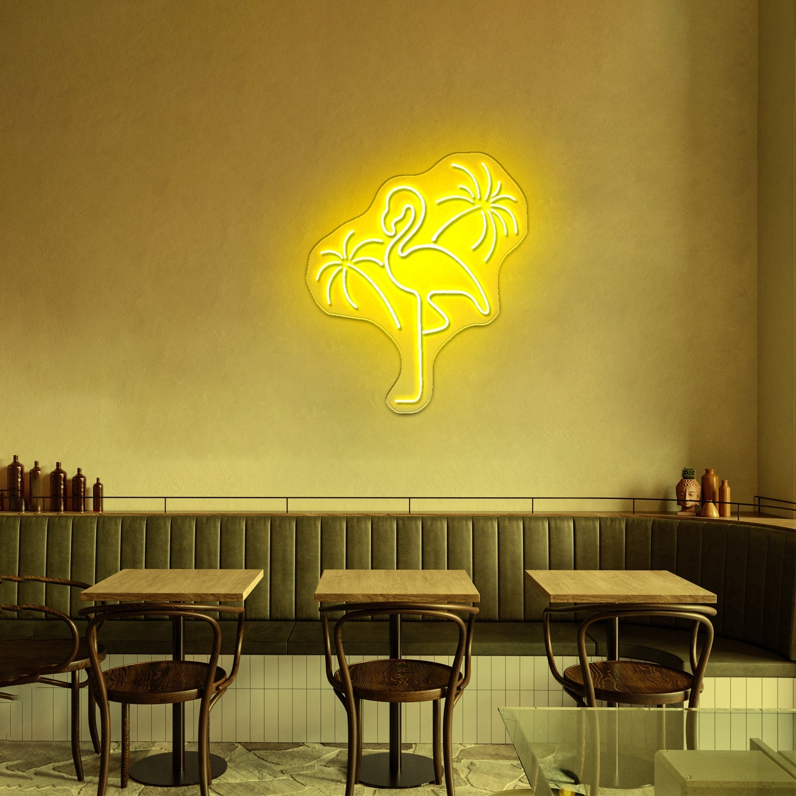 Flamingo Neon Sign Tropical Neon Sign For A Bar - Shineneon