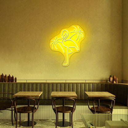 Flamingo Neon Sign Tropical Neon Sign For A Bar - Shineneon