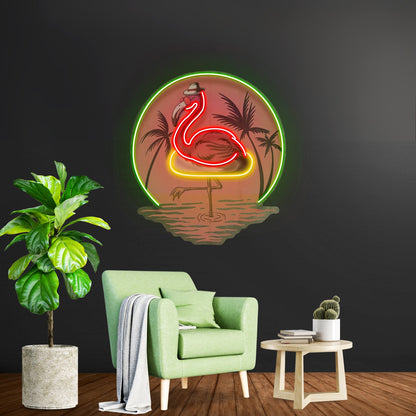 Flamingo Neon Sign Tropical Neon Sign For A Bar - Shineneon