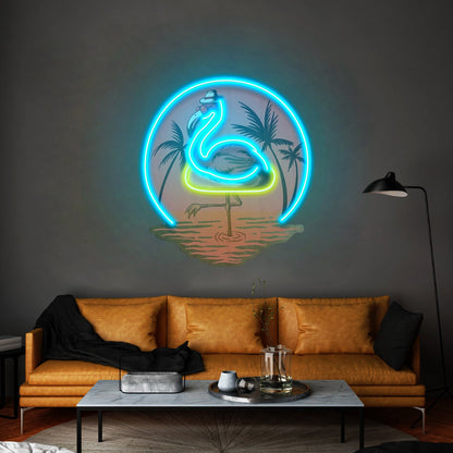 Flamingo Neon Sign Tropical Neon Sign For A Bar - Shineneon
