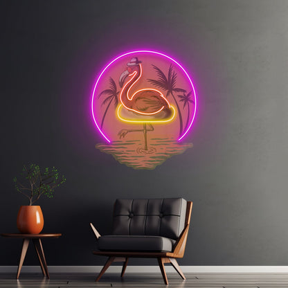 Flamingo Neon Sign Tropical Neon Sign For A Bar - Shineneon