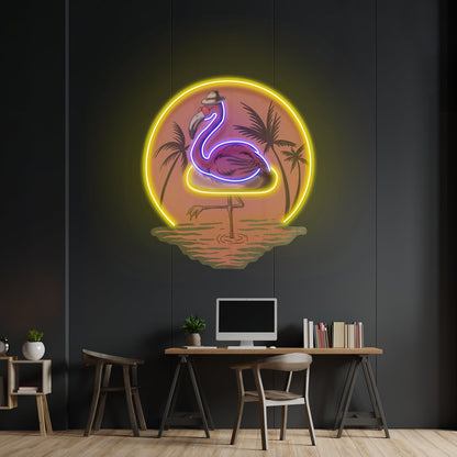 Flamingo Neon Sign Tropical Neon Sign For A Bar - Shineneon