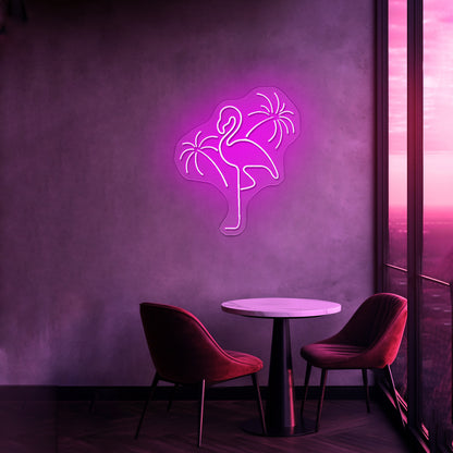 Flamingo Neon Sign Tropical Neon Sign For A Bar