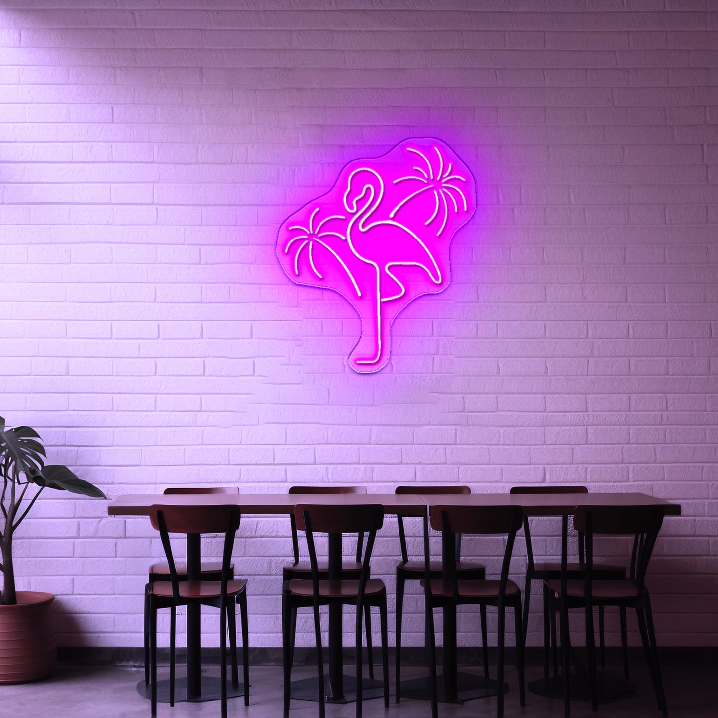 Flamingo Neon Sign Tropical Neon Sign For A Bar