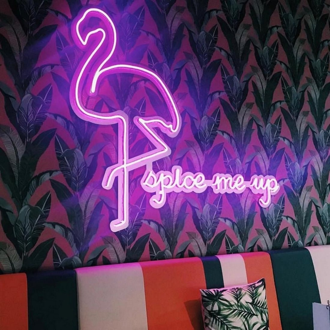 Flamingo Spice Me Up Led Sign Business Neon Sign - Shineneon