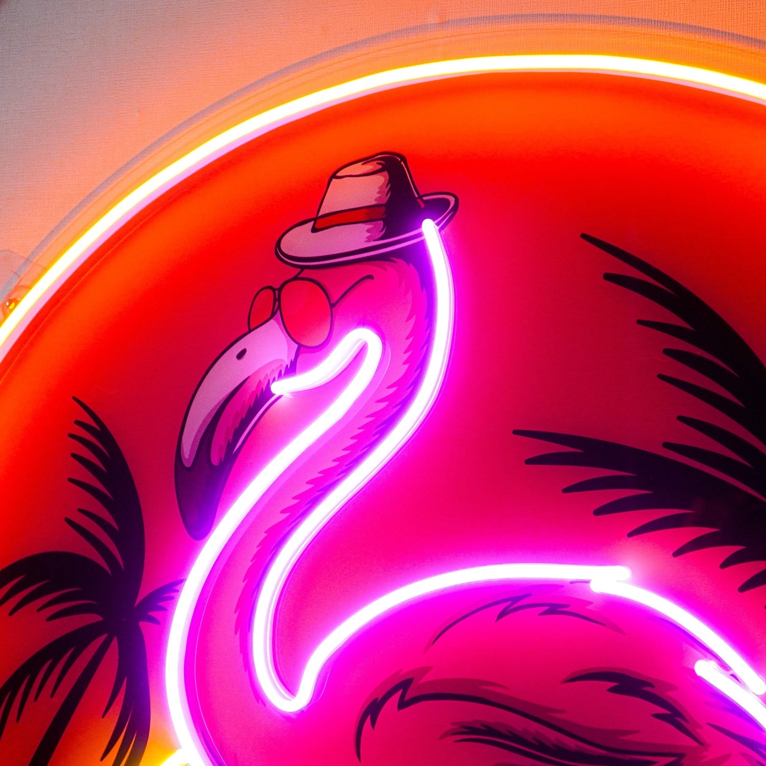 Flamingo Tropical Summer Uv Printed Led Neon Sign For Living Room Wall Decor | Shineneon