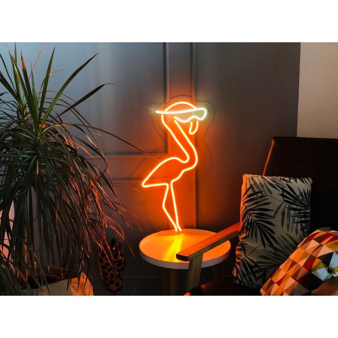Flamingo With Glasses Led Sign Business Neon Sign - Shineneon