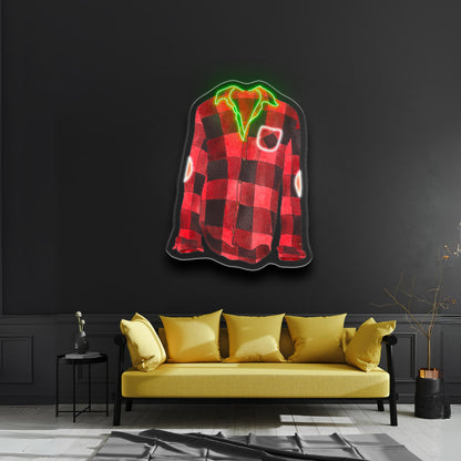 Flannel Shirt Cozy Vibes Neon Signs For Sale - Shineneon