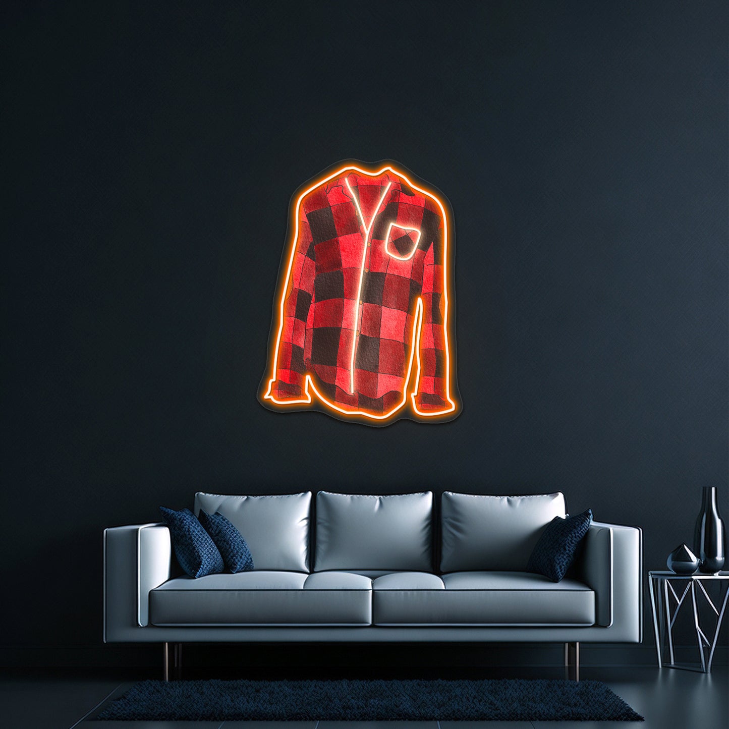 Flannel Shirt Cozy Vibes Neon Signs For Sale