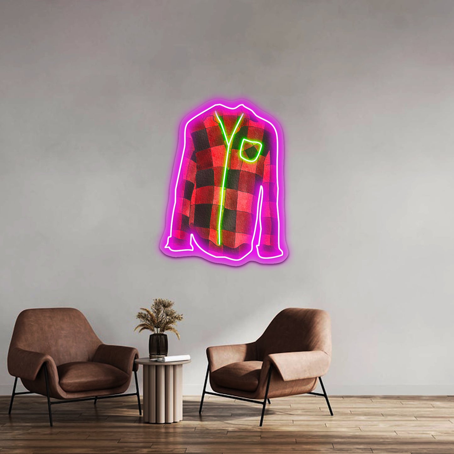 Flannel Shirt Cozy Vibes Neon Signs For Sale