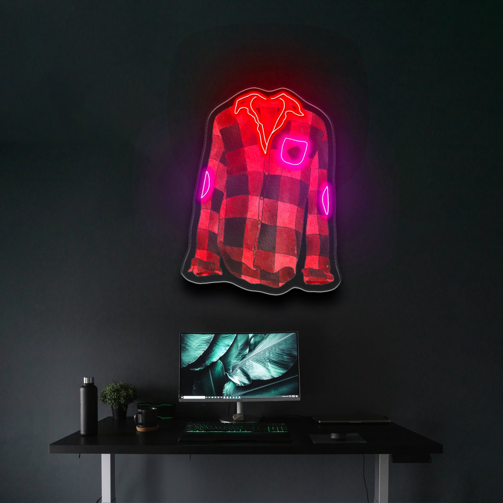 Flannel Shirt Cozy Vibes Neon Signs For Sale