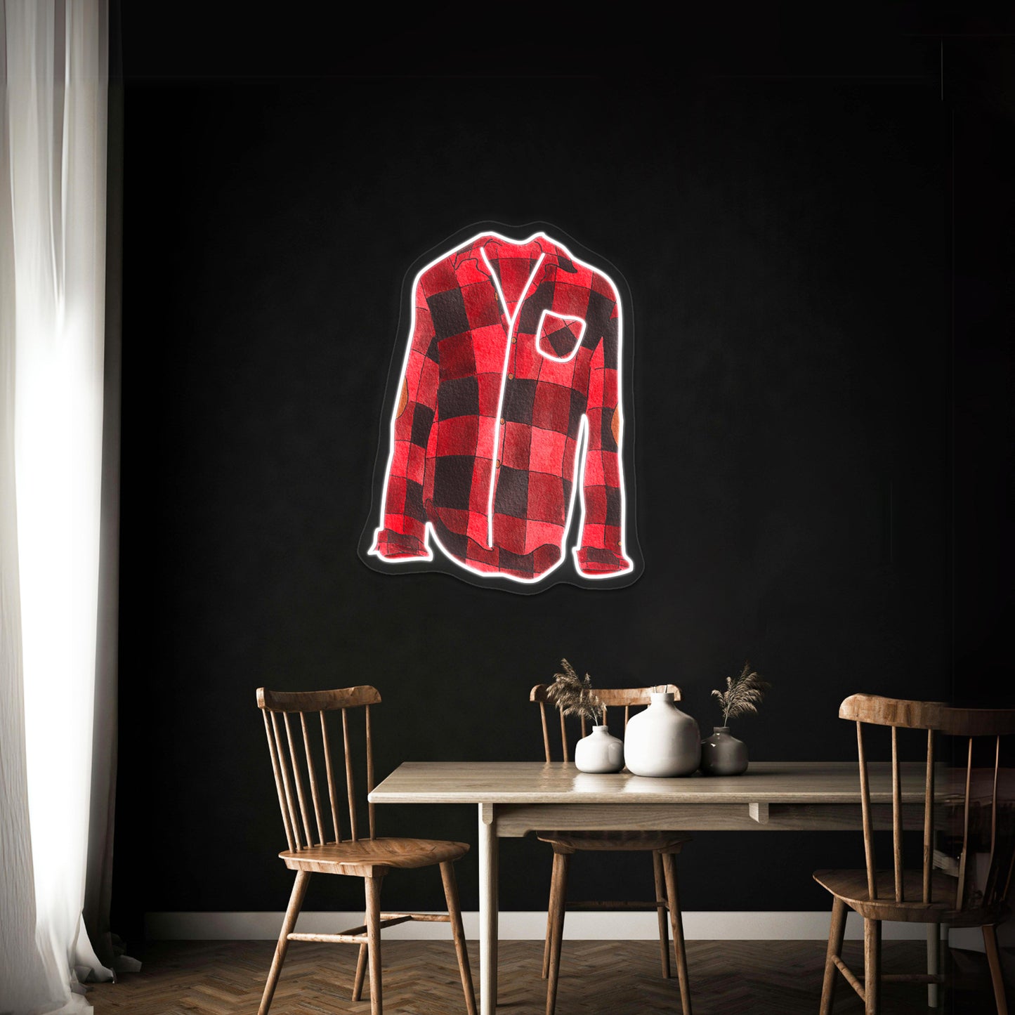 Flannel Shirt Cozy Vibes Neon Signs For Sale