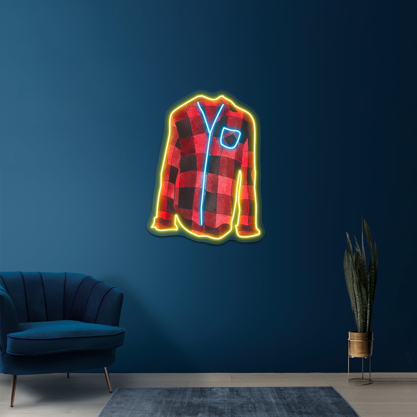 Flannel Shirt Cozy Vibes Neon Signs For Sale