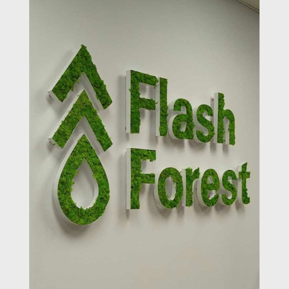 Flash Forest 3D Moss Letter Sign