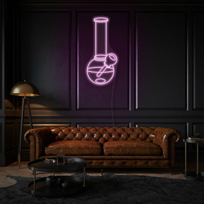 Flask With Weed Sign Neon Edgy And Trendy Statement - Shineneon