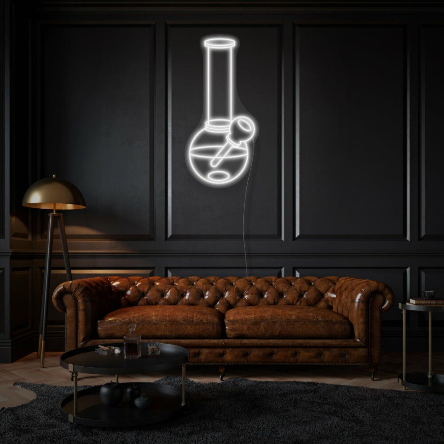 Flask With Weed Sign Neon Edgy And Trendy Statement - Shineneon