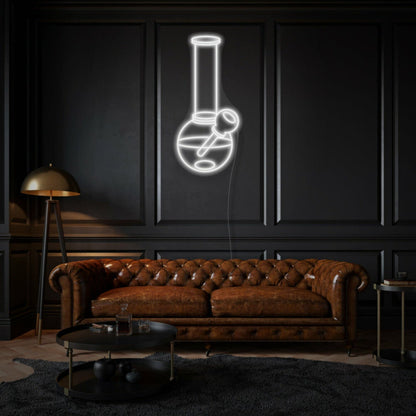 Flask With Weed Sign Neon Edgy And Trendy Statement - Shineneon