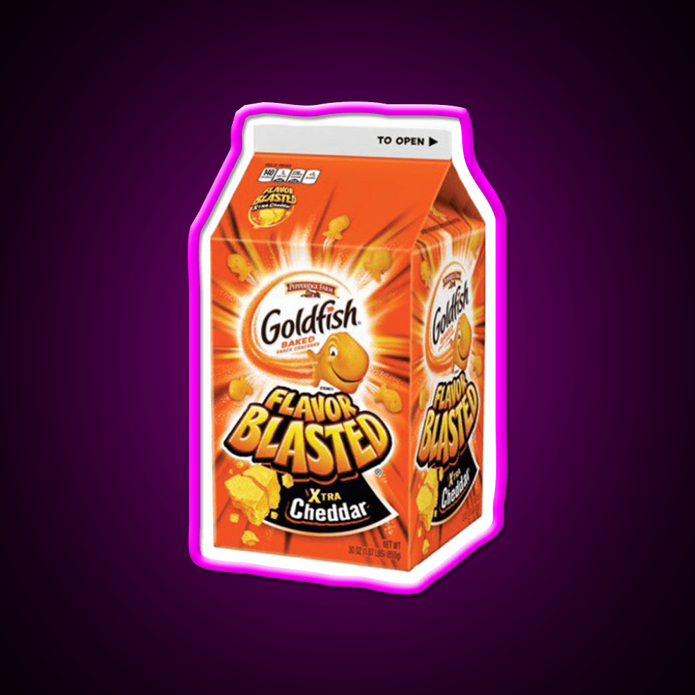 Flavor Blasted Goldfish Snack Food Led Neon Sign Rgb Color - Shineneon
