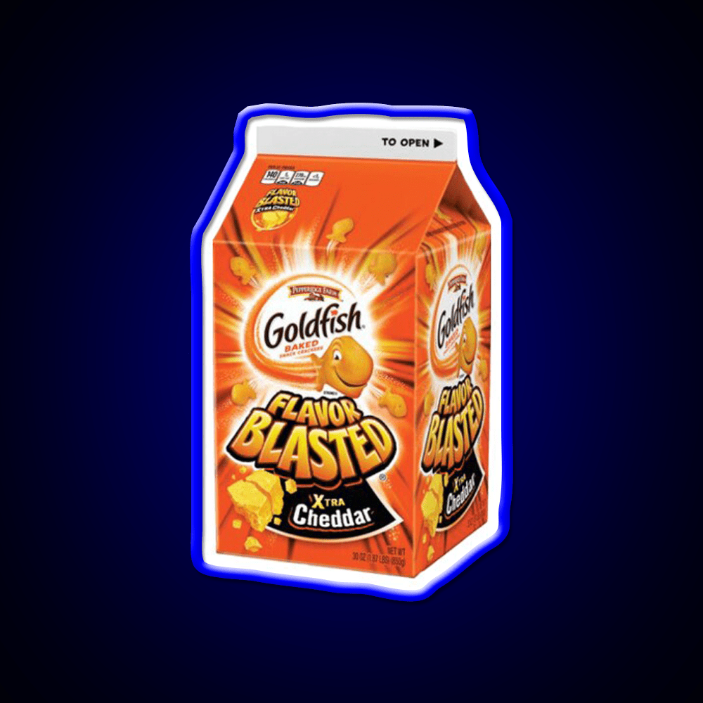 Flavor Blasted Goldfish Snack Food Led Neon Sign Rgb Color - Shineneon
