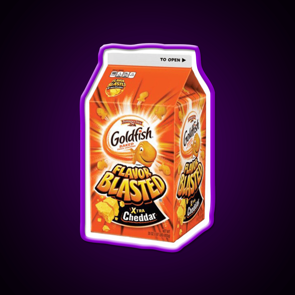 Flavor Blasted Goldfish Snack Food Led Neon Sign Rgb Color - Shineneon