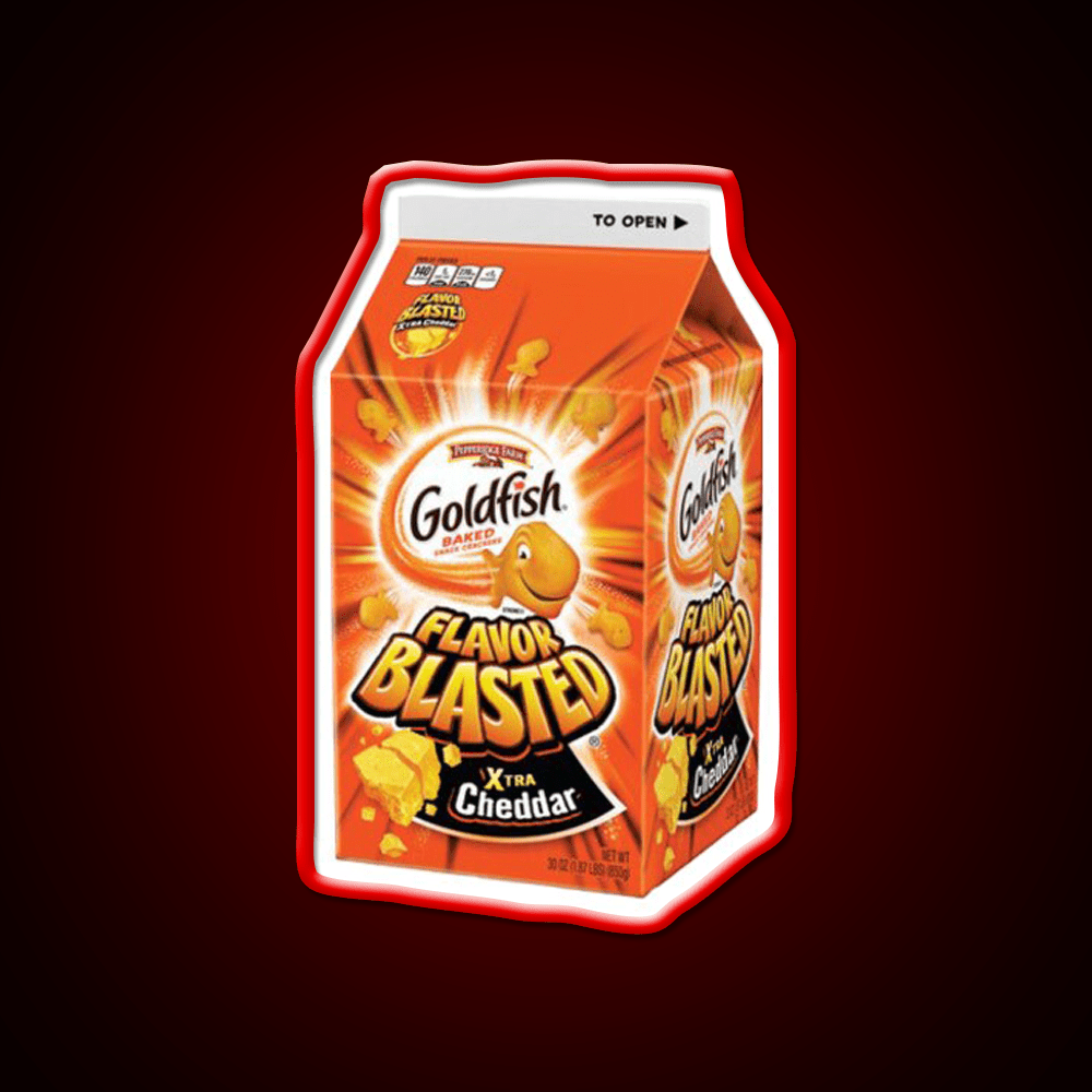 Flavor Blasted Goldfish Snack Food Led Neon Sign Rgb Color - Shineneon