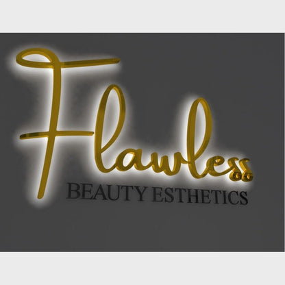 Flawless Beauty 3D Backlit Channel Letters Led Light Sign - Shineneon