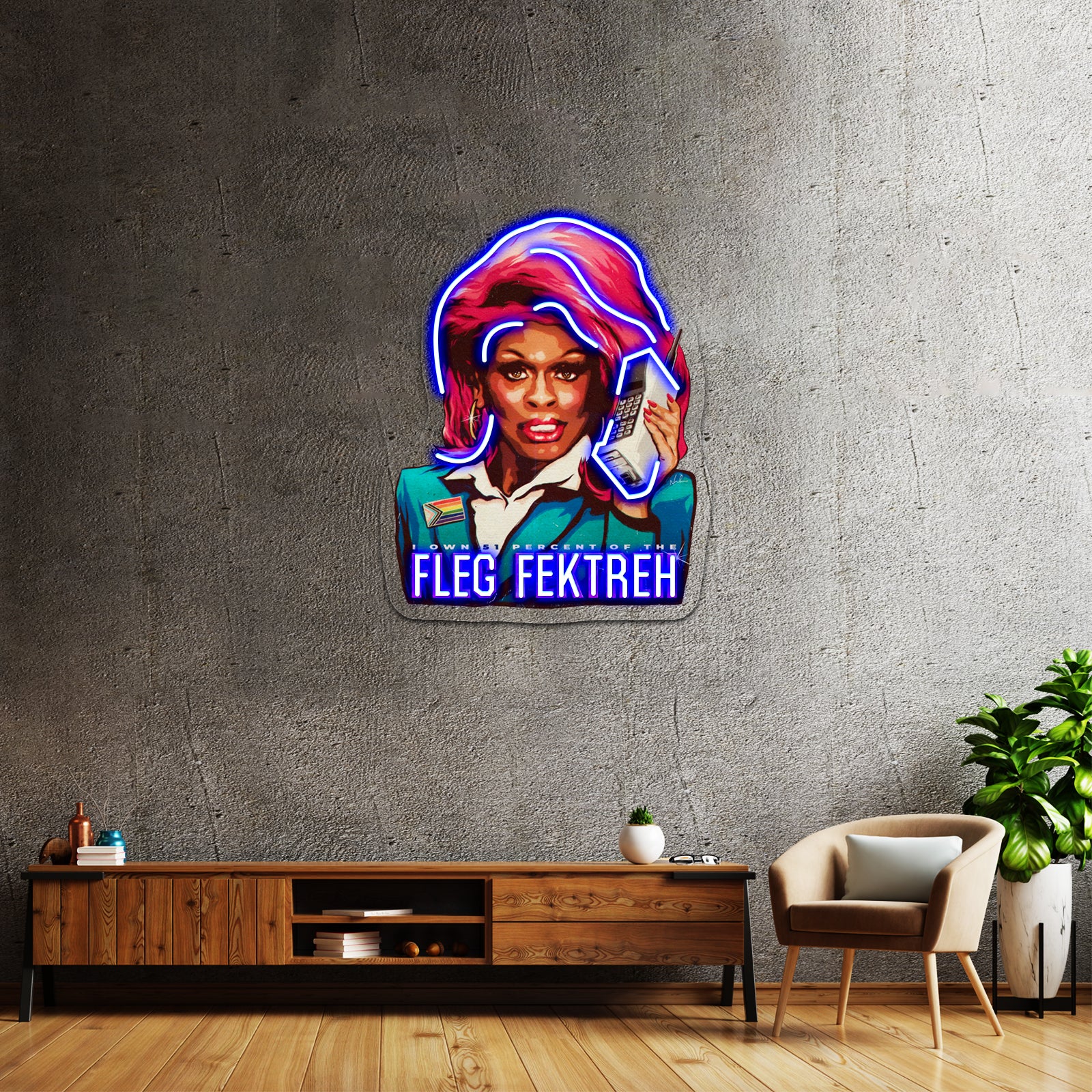 Fleg Fektreh Artwork Personalized Light Up Sign | Shineneon