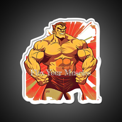 Flex Your Muscles Gym Fitness Led Neon Sign Rgb Color