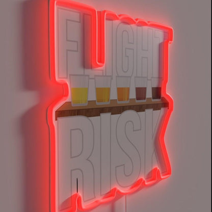 Flight Risk Beer Drinker Rgb Led Neon Sign - Shineneon