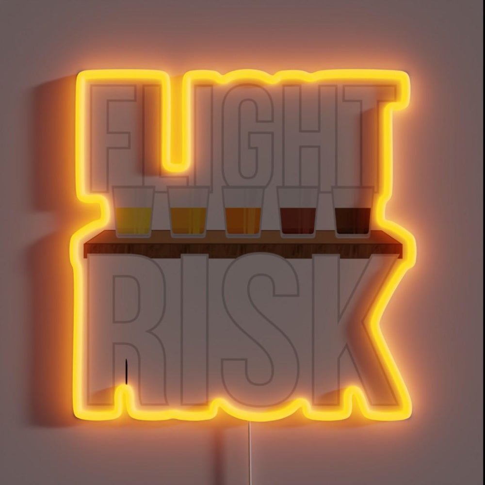 Flight Risk Beer Drinker Rgb Led Neon Sign - Shineneon