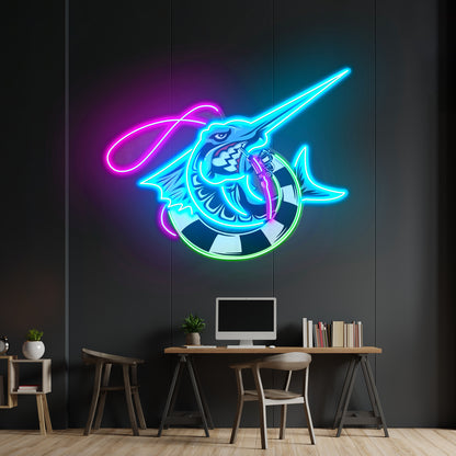 Float Fishing Led Neon Sign Light Custom Led Signs