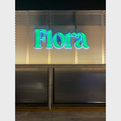Flora 3D Frontlit And Backlit Channel Letter Led Light Sign - Shineneon
