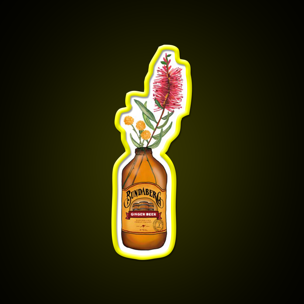 Floral Ginger Beer Bar Decor Led Neon Sign Rgb Color - LED neon sign view 7