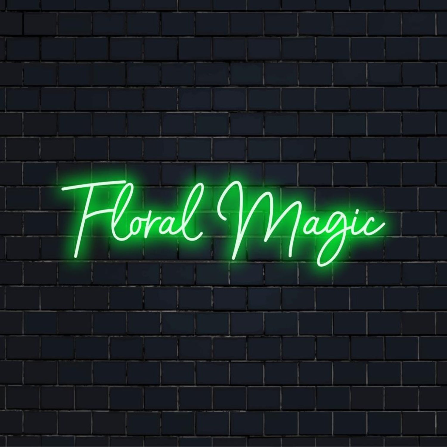 Floral Magic Green Led Neon Sign For Boutique Decor Theme Events | Shineneon