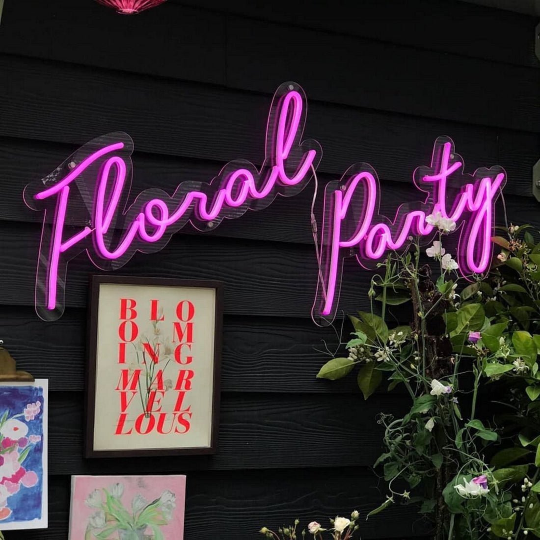 Floral Party Led Sign Business Neon Sign - Shineneon