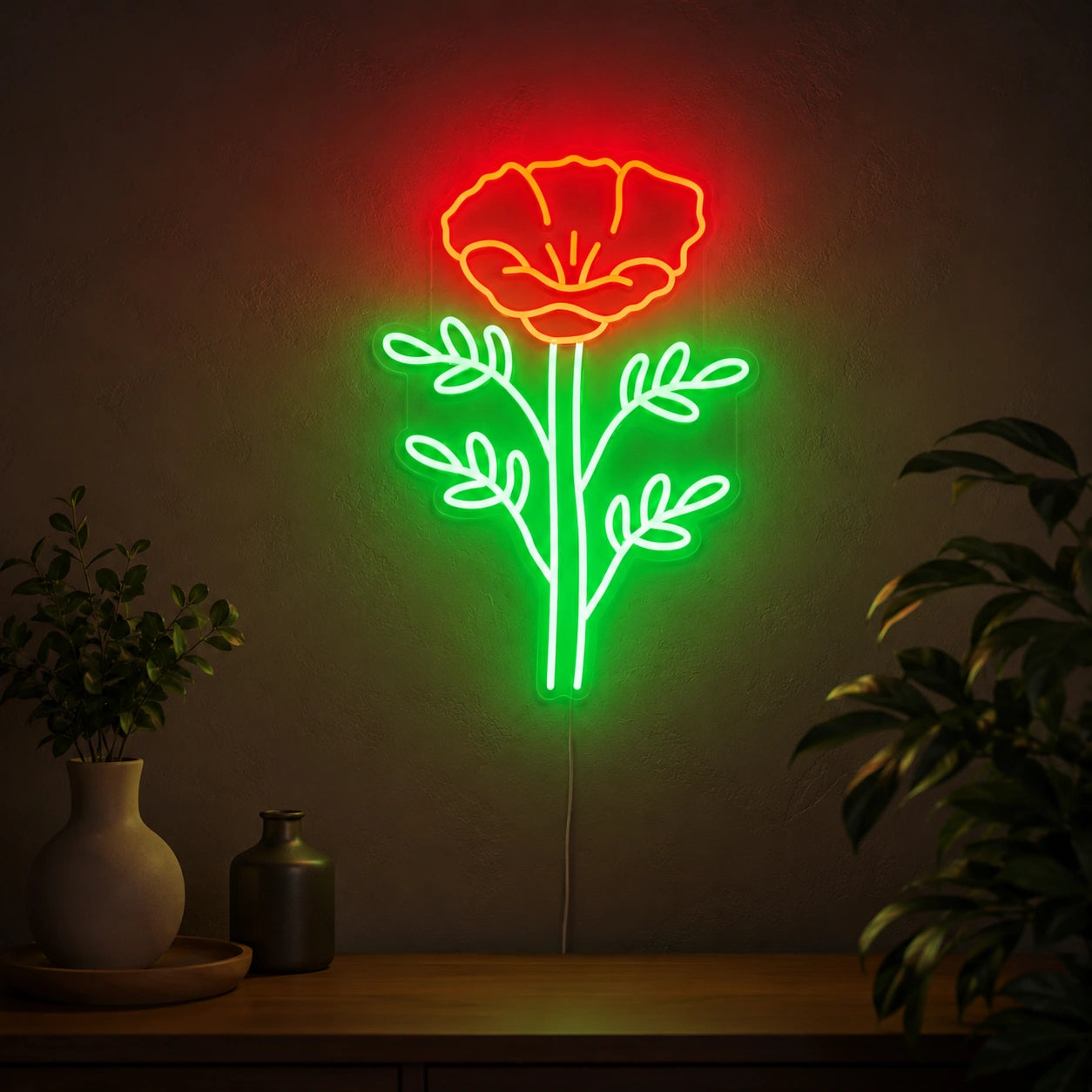Floral Wall Neon Sign LED Neon Sign high-converting product image