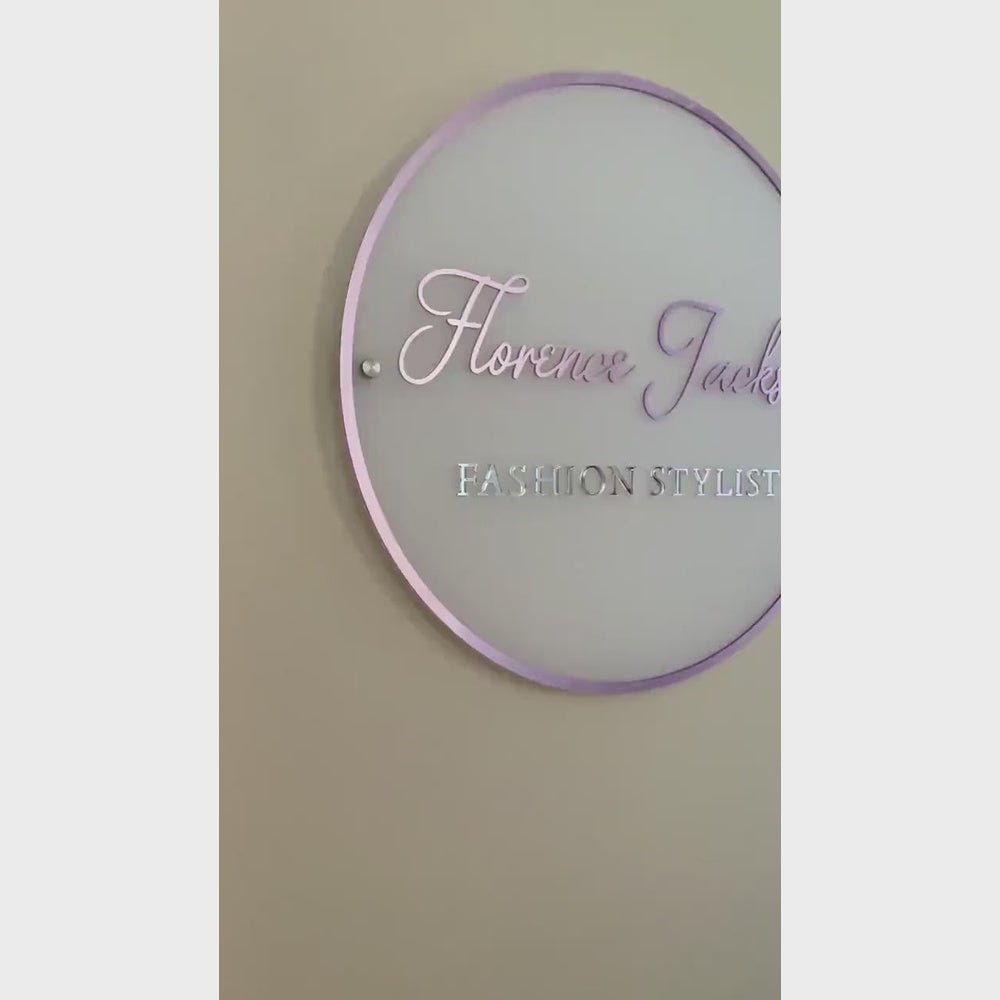 Florence Jackson Fashion Stylist Acrylic Business Logo Sign - Shineneon