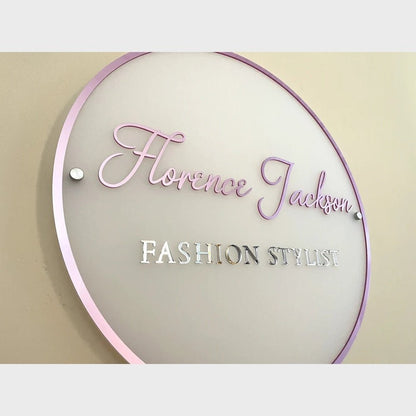 Florence Jackson Fashion Stylist Acrylic Business Logo Sign - Shineneon