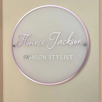 Florence Jackson Fashion Stylist Acrylic Business Logo Sign - Shineneon