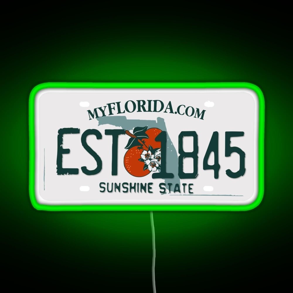 Florida Est 1845 Rgb Neon Sign - Shineneon