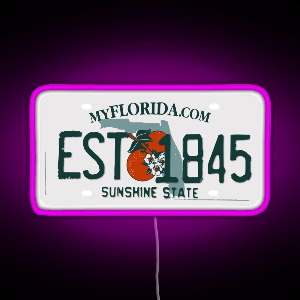 Florida Est 1845 Rgb Neon Sign - Shineneon